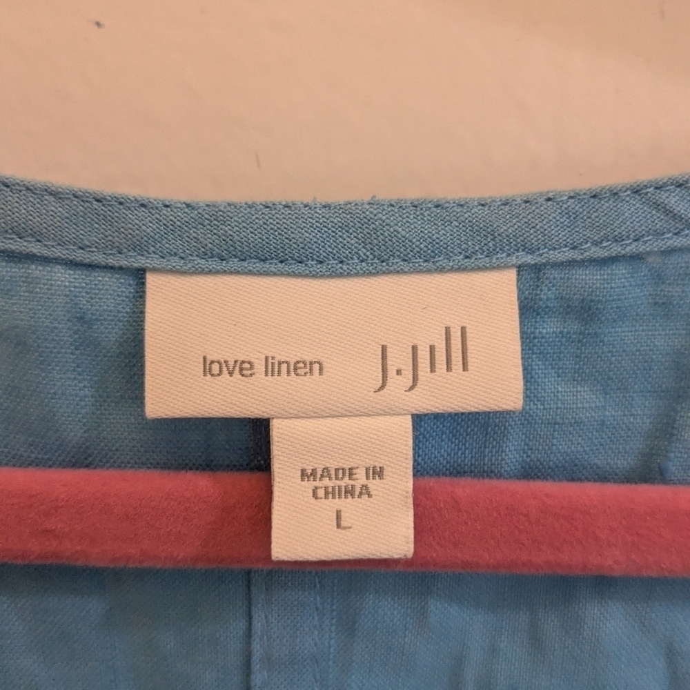 J. Jill Love Linen Blue Dress - Picture 2 of 5